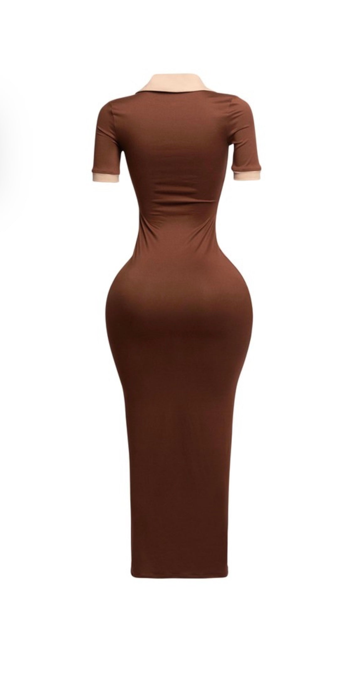 Short sleeve collar dress.