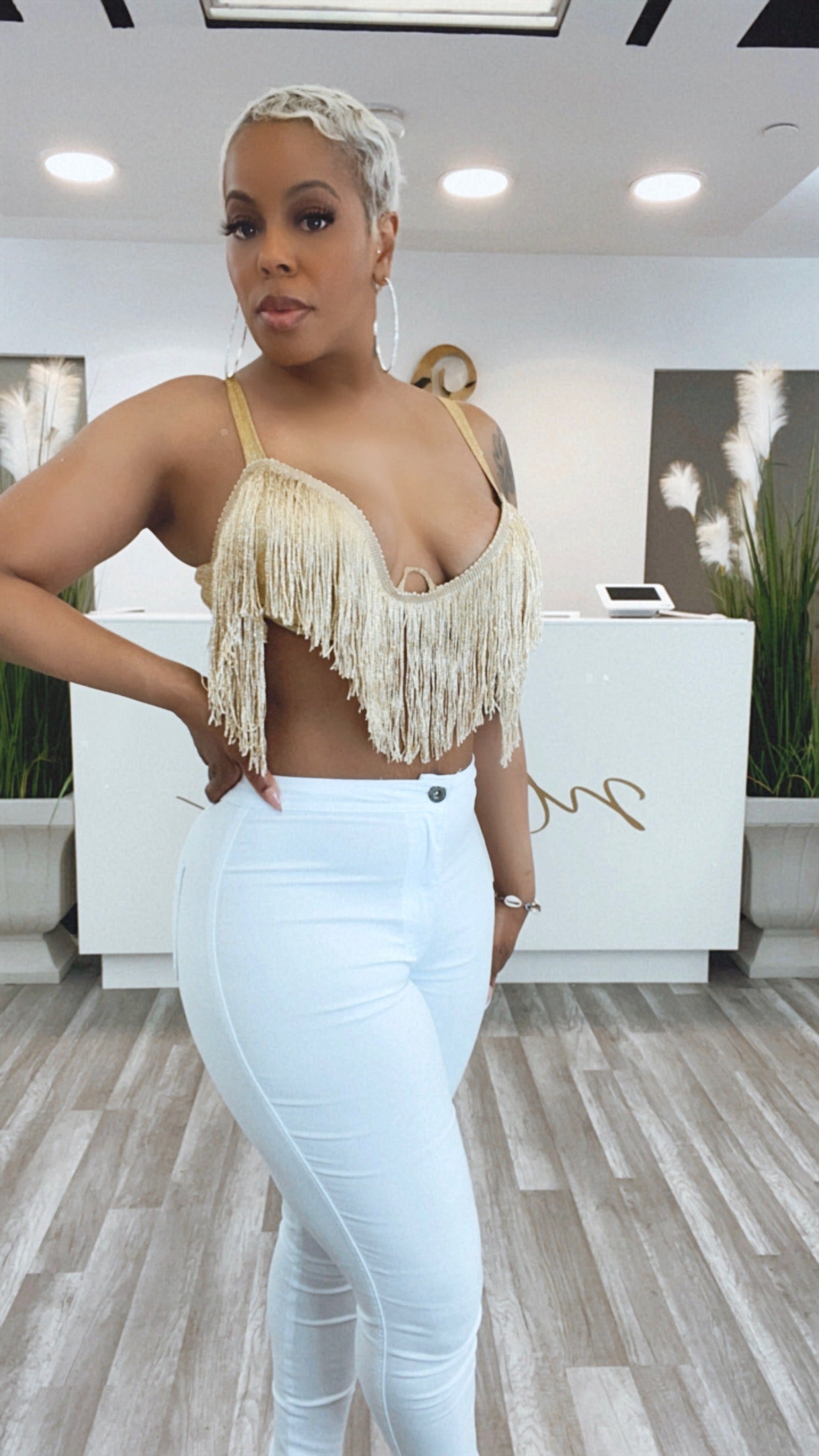 Golden Fringe Top
