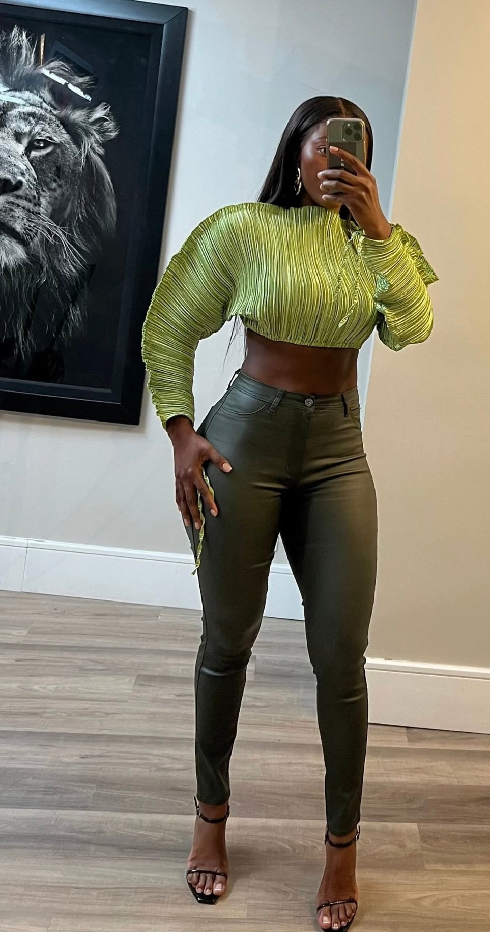Lime Waves Top