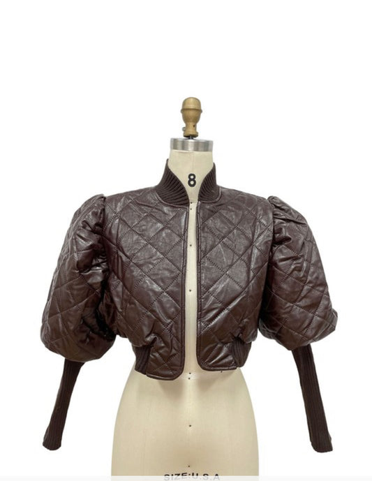 Lux Leather Crop Jacket