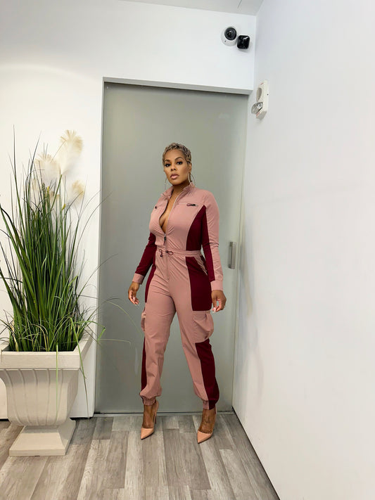 Rose Block Jumpsuit
