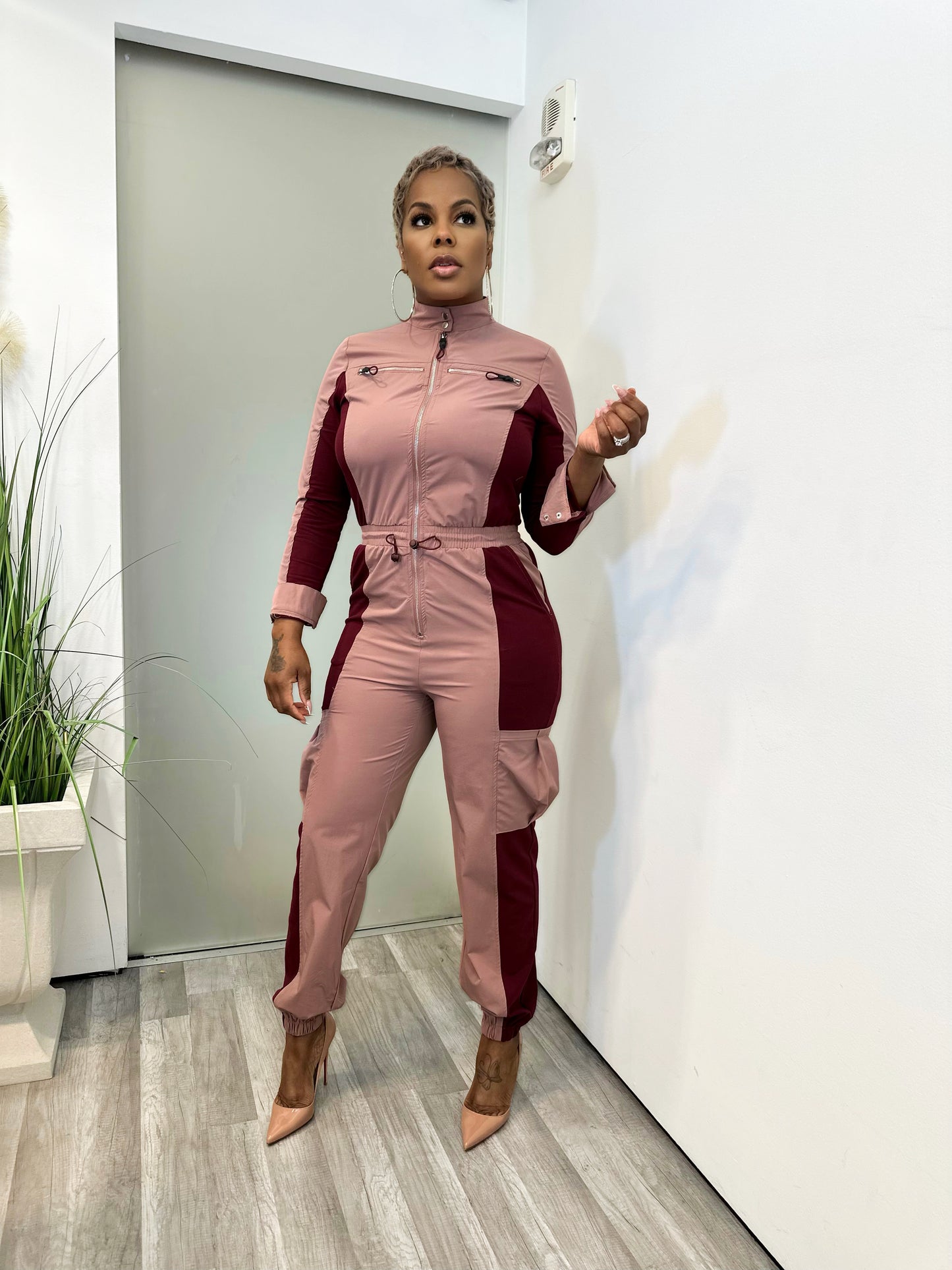 Rose Block Jumpsuit