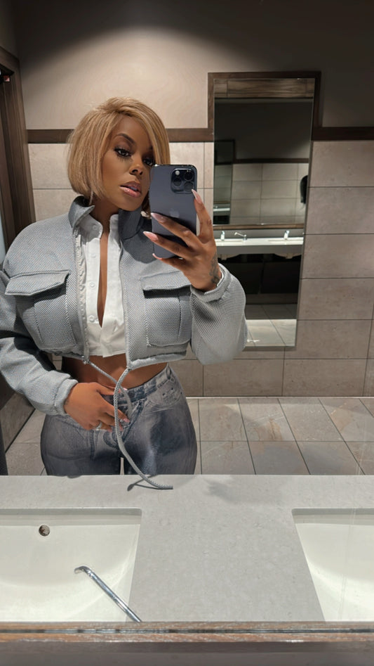 Grey Bomber Jacket